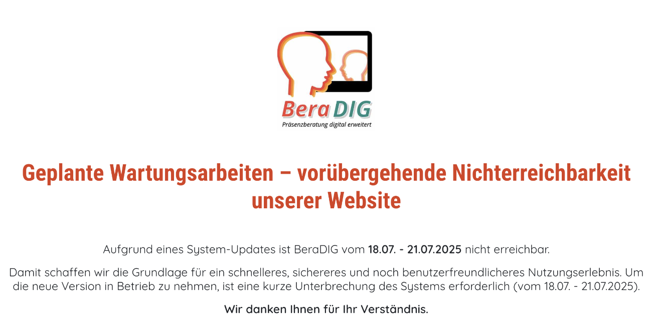 BeraDIG – digitales Beratungsportal